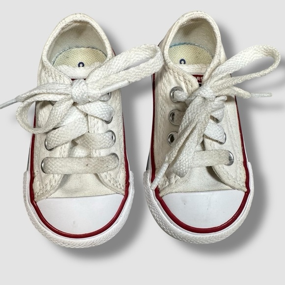 Converse Chuck Taylor All Star Low-Top Sneaker Baby/Infant Size 3 White - Picture 5 of 10
